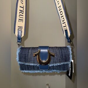 True Religion Denim and Blue Crossbody Bag